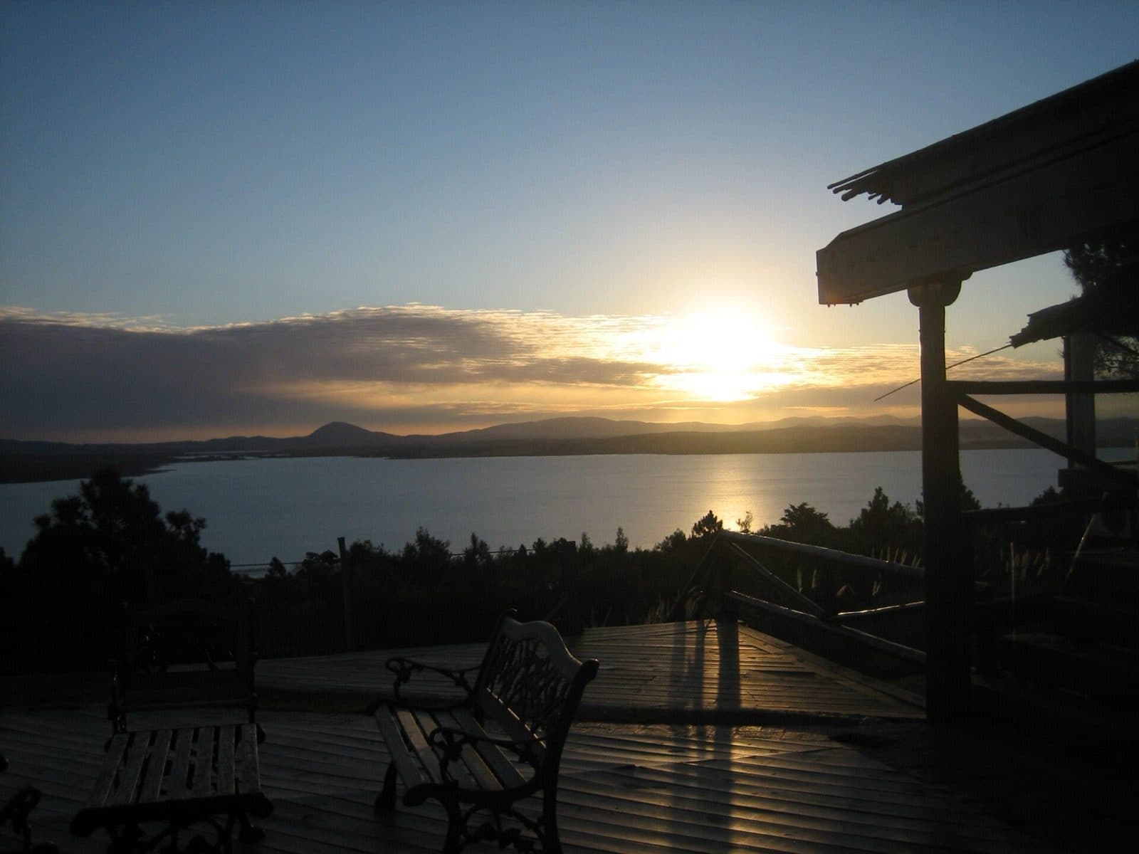 Atardecer sobre la Laguna del Sauce
