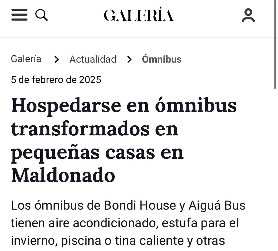 Nota de Revista Galería sobre BondiHouse